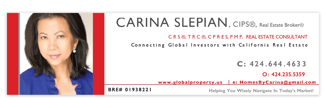 Carina Slepian's CA Real Estate & Concierge Services credentials