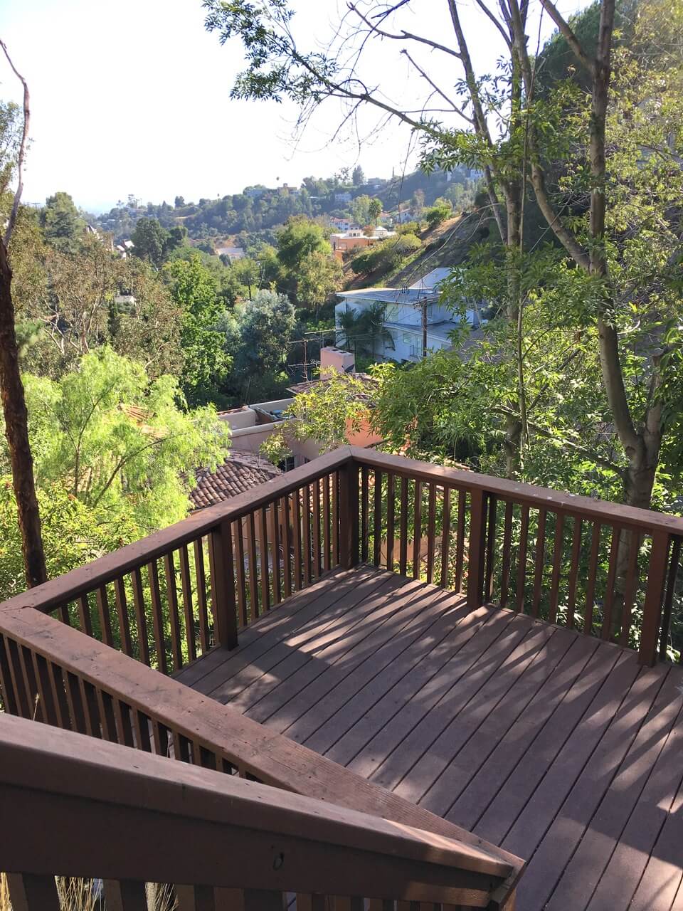 Studio deck overlooking the Hollywood Hills