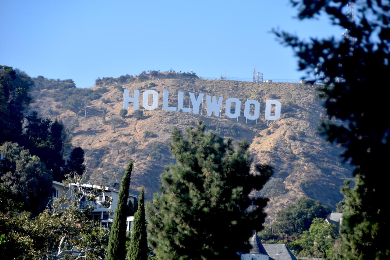 Iconic Hollywood sign nestled in the Hollywood Hills
